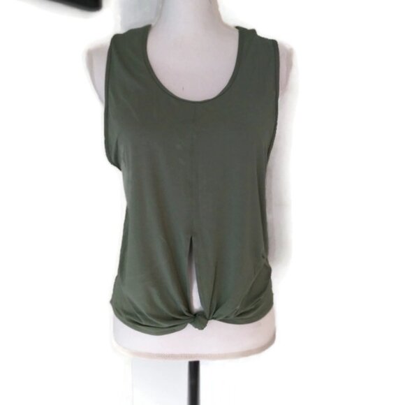 Lululemon Athletica Knot Tie Front Tank Top in Sage Green Size 8 - Picture 2 of 8